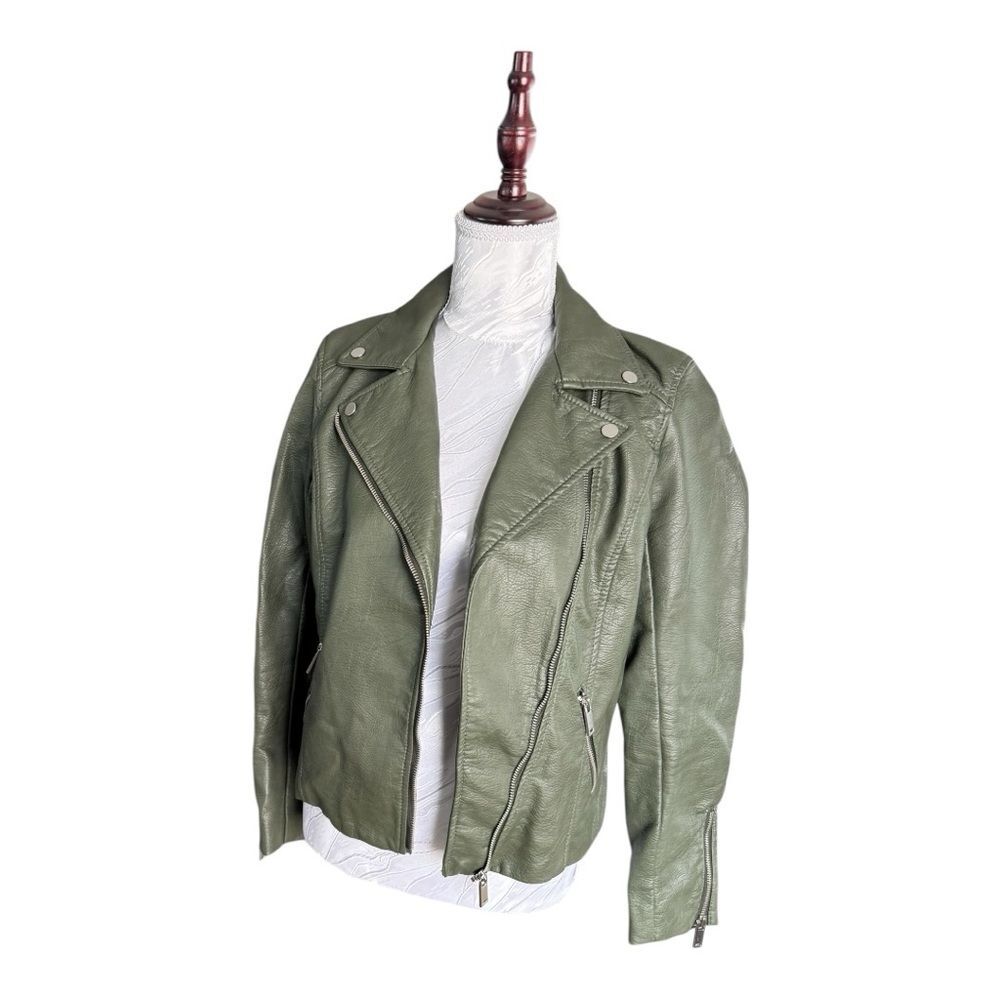 H&M Dark Green faux Leather Jacket
